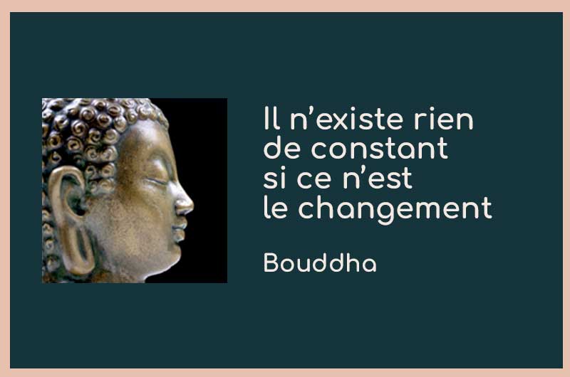 Buddha quote (Nothing is permanent, except change)