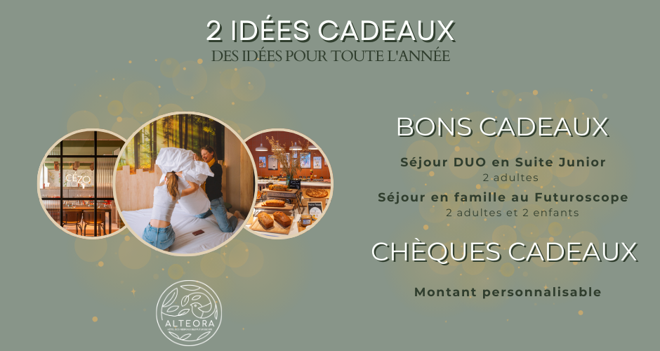 bons cadeaux et chèques cadeaux Hôtel Altéora site du Futuroscope